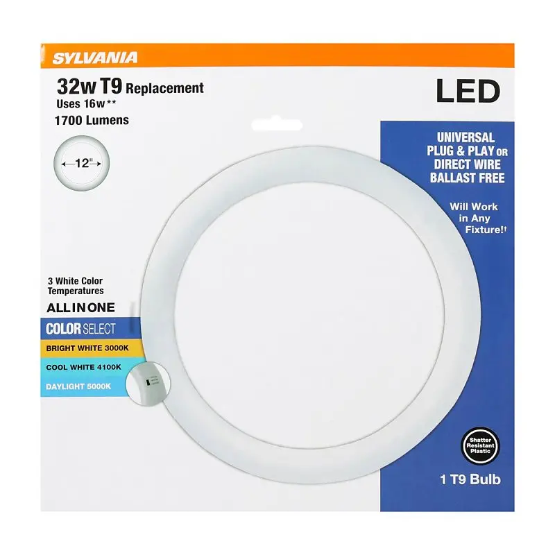 Sylvania 41208 Circline Led Replacement Bulb – T9 Shape, 32W Equivalent, G10Q Base 1