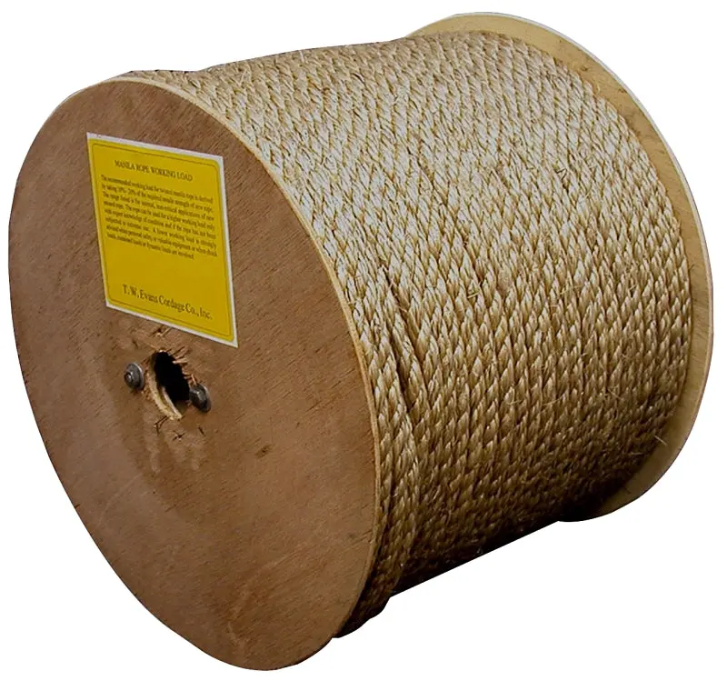 T.W. Evans Manila Twisted Rope – 1/4" Diameter, 1200-Foot Spool 1