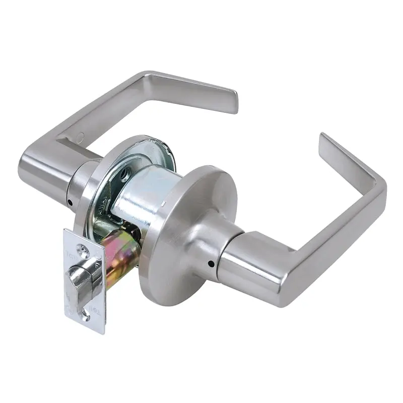 Tell Manufacturing Cl100197 Passage Door Lever – Satin Chrome, Ansi Grade 2, Reversible Hand Installation 1