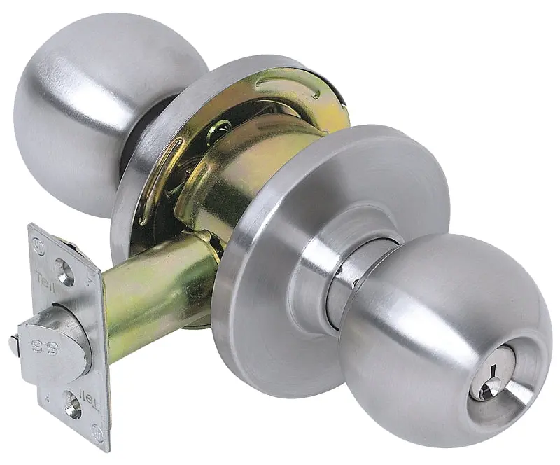 Tell Manufacturing Empire Series Cl100008 Ball-Style Entry Knob – Satin Chrome, Steel Construction 1