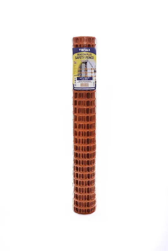 Tenax Hdpe Safety Warning Barrier Tape – 100-Foot Roll, 3.5" × 1.5" Mesh, High-Visibility Orange 1