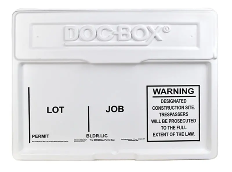 The Doc-Box 10102 Hdpe Permit Posting Enclosure – 21" Wide × 4" High Weatherproof Sign Holder 1