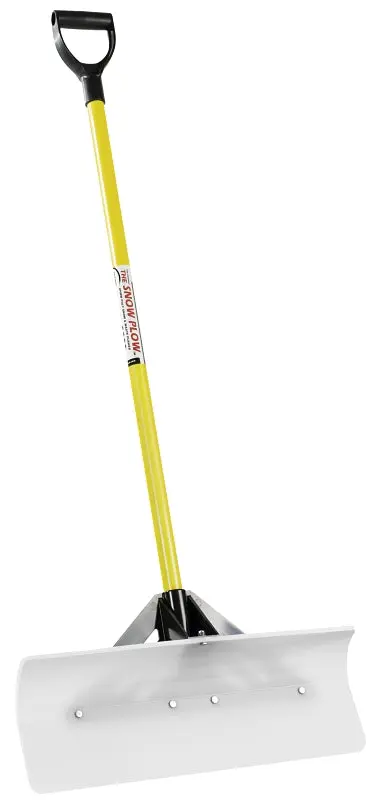 The Snowplow 50524 Uhmw Polyethylene Snow Pusher – 24" Wide Blade, 43" Fiberglass D-Grip Handle, Lightweight & Durable 1