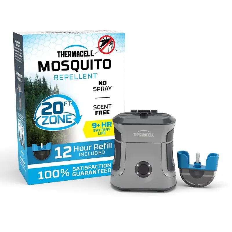 Thermacell Ex90Grey Rechargeable Mosquito Repeller – Portable 20-Foot Outdoor Protection, Gray 1