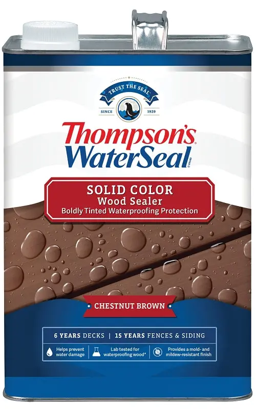 Thompson'S Waterseal Solid Wood Protector – Chestnut Brown, 1-Gallon Liquid Sealer 1
