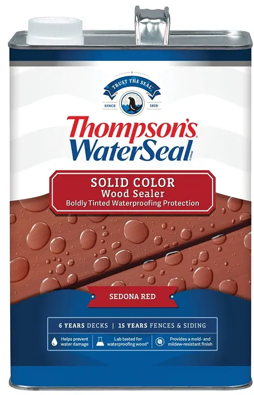 Thompson'S Waterseal Solid Wood Sealer – Sedona Red Pigmented Formula, 1-Gallon Can 1