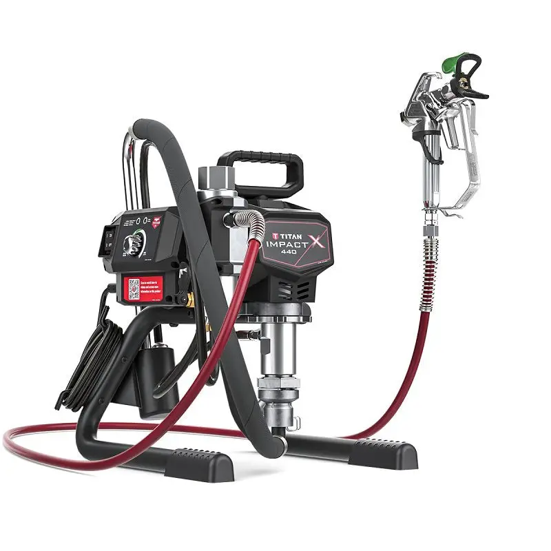 Titan Impact X440 Skid-Mount Airless Sprayer – 1.2 Hp, 50 Ft Hose, 0.023" Tip 1
