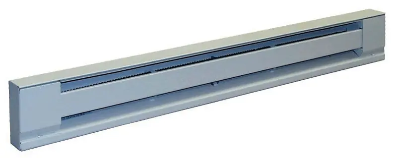 Tpi 2900S H2905-028Sw Electric Baseboard Heater – 208/240V, 1706/1275 Btu/Hr, Low-Profile White Unit 1