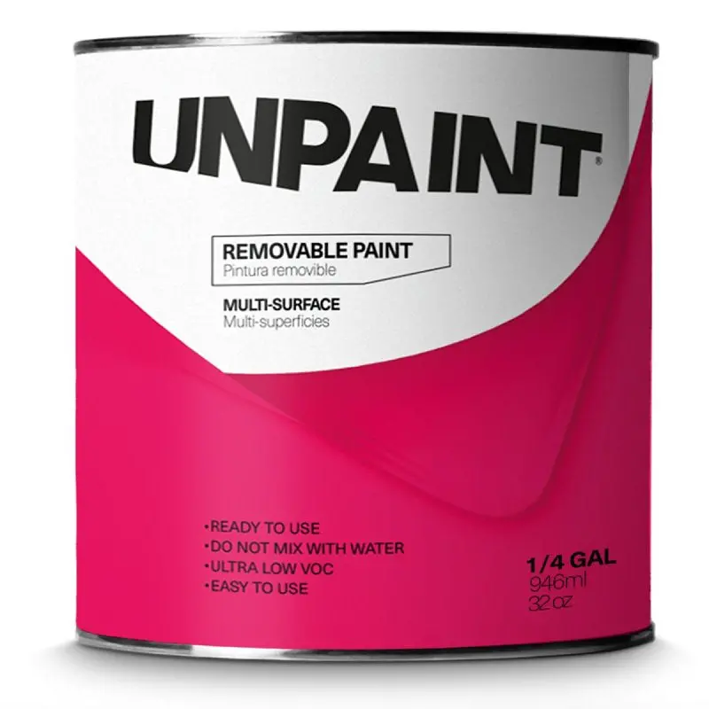 Unpaint 300 Removable White Paint – 1 Quart, Covers 128–170 Sq Ft 1