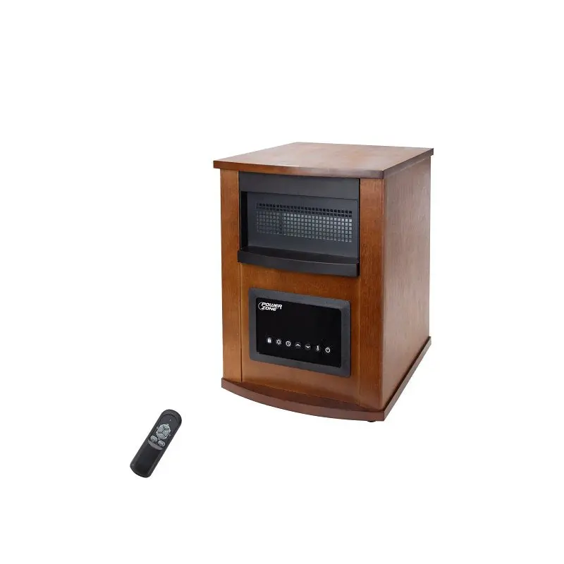 Utilitech Ht1159N Indoor Cabinet Space Heater – 1500W, 5118 Btu, 300 Sq Ft Coverage, Brown/Yellow Finish 1