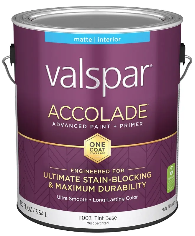 Valspar Accolade Latex Interior Paint – Matte Acrylic Tint Base, 1-Gallon Recyclable Can 1