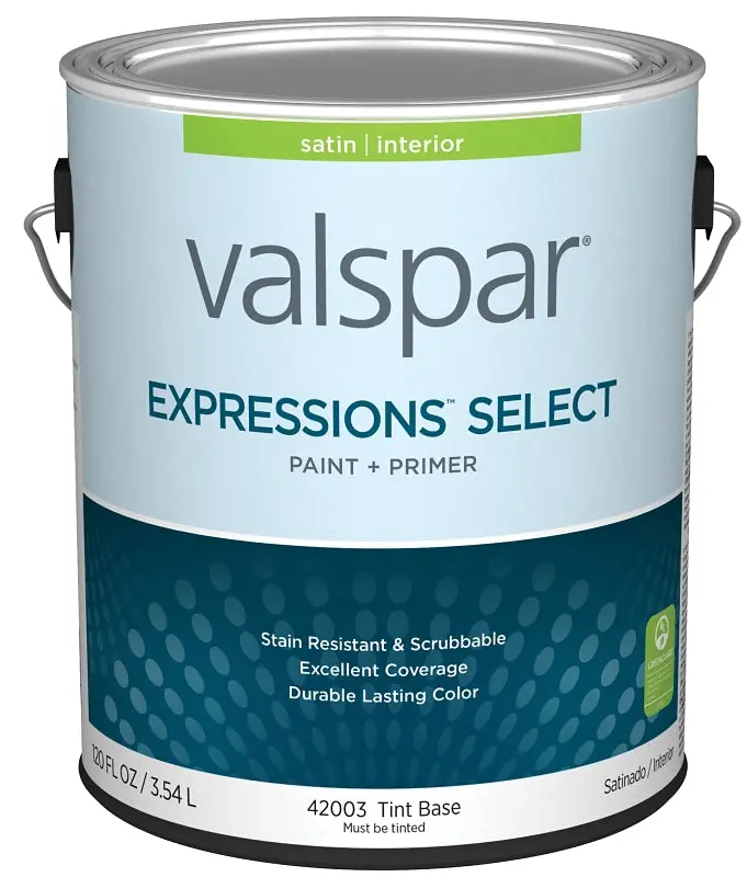 Valspar Expressions Select 4200 Latex Acrylic Paint – Satin Finish, Tintable Base, 1-Gallon Can 1