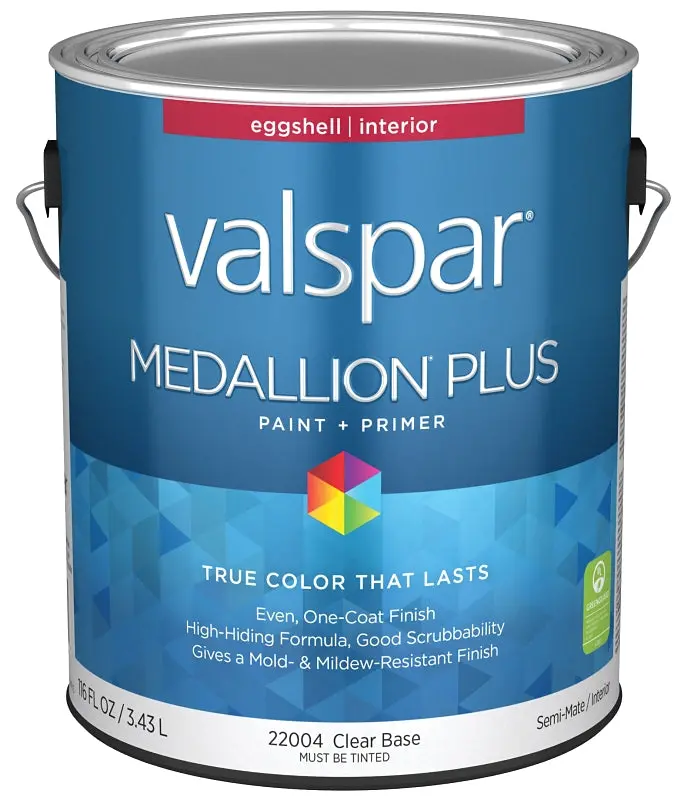 Valspar Medallion Plus 2200 Eggshell Acrylic Latex Paint – Clear Base, 1-Gallon Can 1