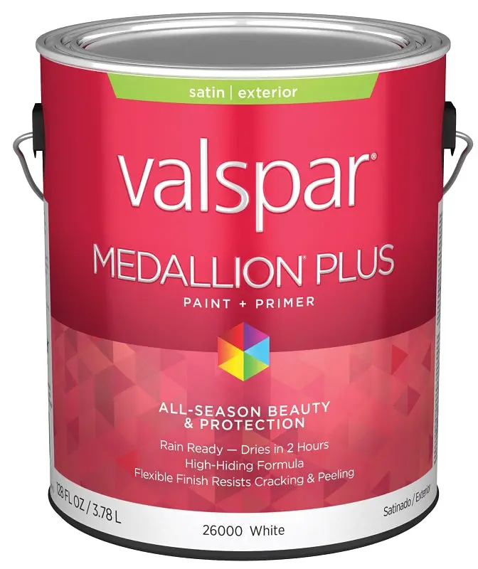 Valspar Medallion Plus 2600 Satin Latex Paint – White Base, 1-Gallon Plastic Can 1