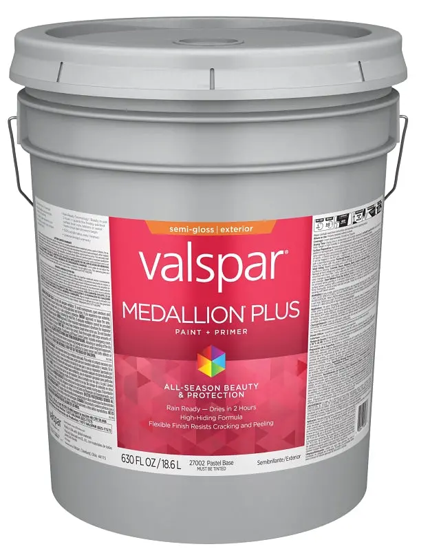 Valspar Medallion Plus Semi-Gloss Latex Paint – Pastel Base, Acrylic, 5 Gallon 1