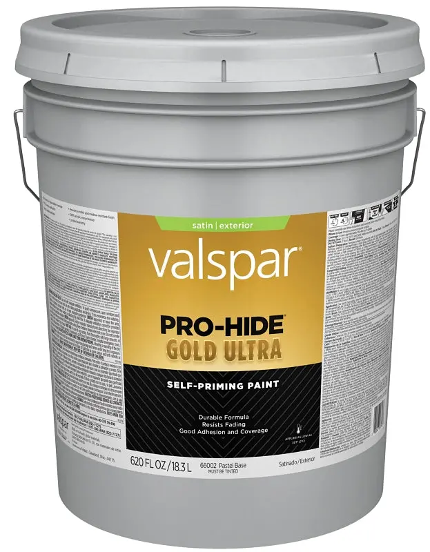 Valspar Pro-Hide Gold Ultra 6600 Satin Paint – Acrylic, Pastel Base, 5-Gallon Pail 1