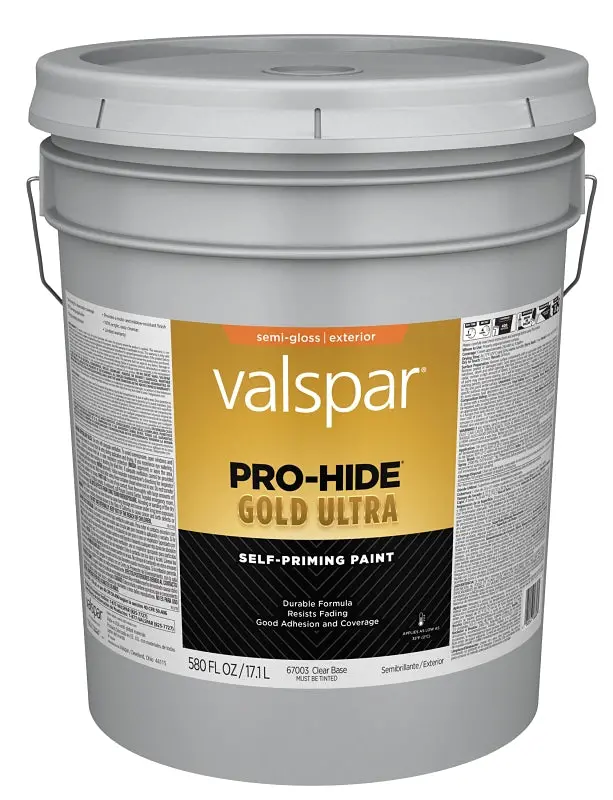 Valspar Pro-Hide Gold Ultra 6700 Semi-Gloss Acrylic Latex Paint – Clear Base, 5-Gallon Pail 1
