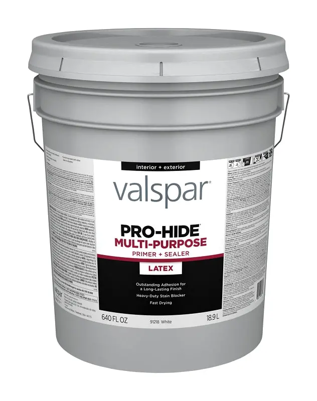 Valspar Pro-Hide White Multi-Purpose Primer – 5-Gallon Plastic Pail (028.0091218.008) 1