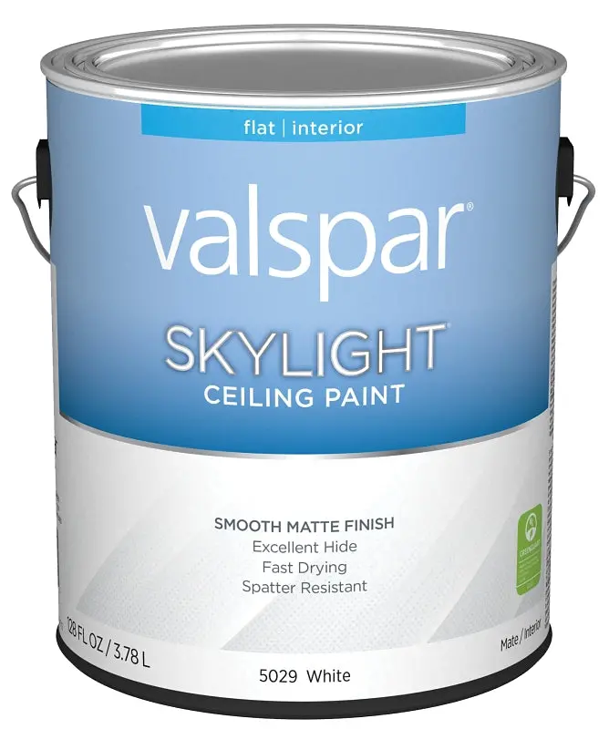 Valspar Skylight Flat Ceiling Paint – Off-White Latex Formula, 1-Gallon Metal Pail 1