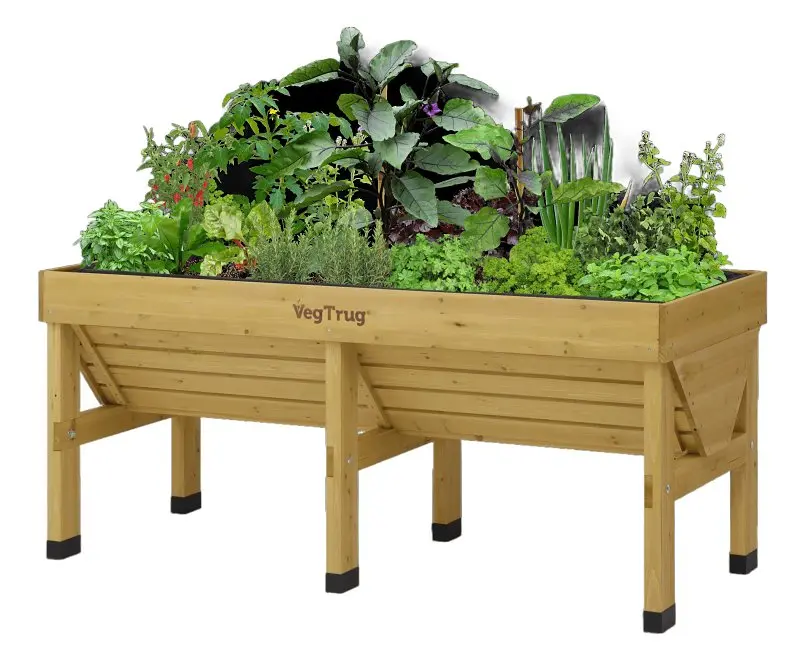 Vegtrug Classic Cedar Raised Garden Bed – 72 In × 30 In × 31.5 In, Natural Wood, Ergonomic Height Design 1
