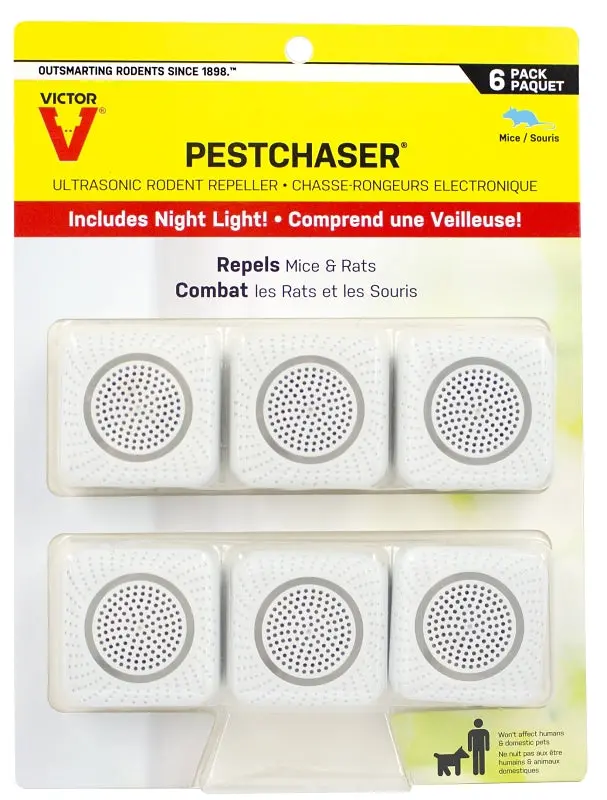 Victor M756K Ultrasonic Rodent Repeller – Plug-In Pest Deterrent For Mice & Rats, 6-Pack 1