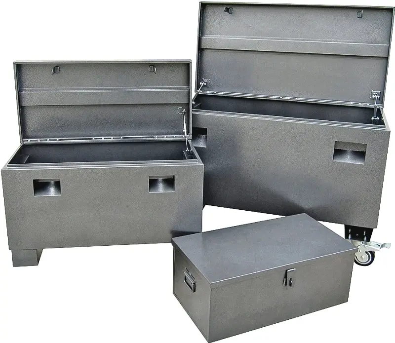 Vulcan Ytl19107 Steel Tool Box Set With Strut Support – Grey Hammertone Finish 1