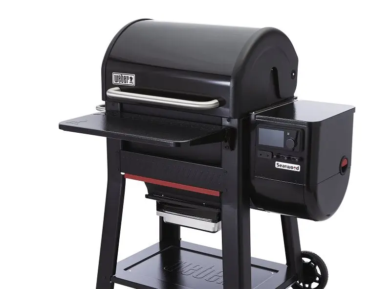 Weber 3400108 Folding Front Table – Steel, Compatible With Sear Wood 600 Pellet Grill 1
