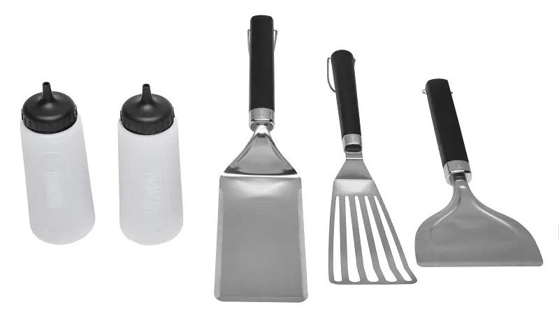 Weber 6776 Flat Top Griddle Kit – Portable Cast Iron Cooking Surface For Grills 1