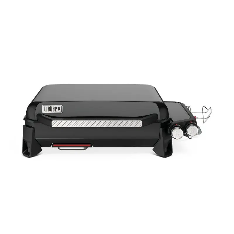 Weber Slate 1500532 Flat Top Gas Grill – 16,000 Btu/Hr, Dual-Burner Propane Griddle With Side Shelf 1