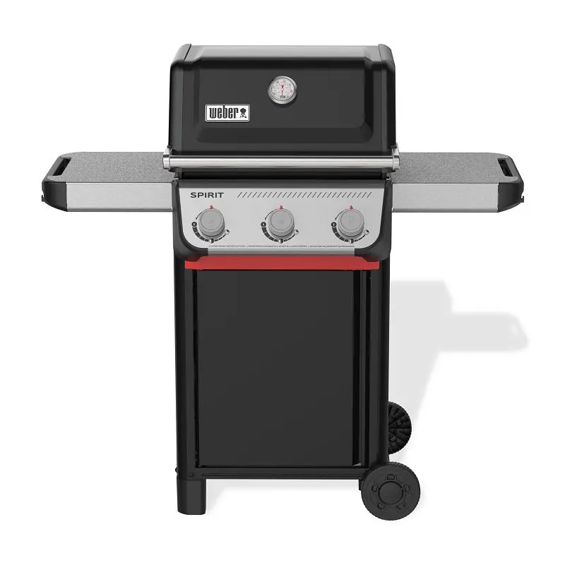 Weber Spirit E-310 Gas Grill – 3-Burner, 24,000 Btu, Liquid Propane, Built-In Side Shelf, Stainless Steel Burners 1