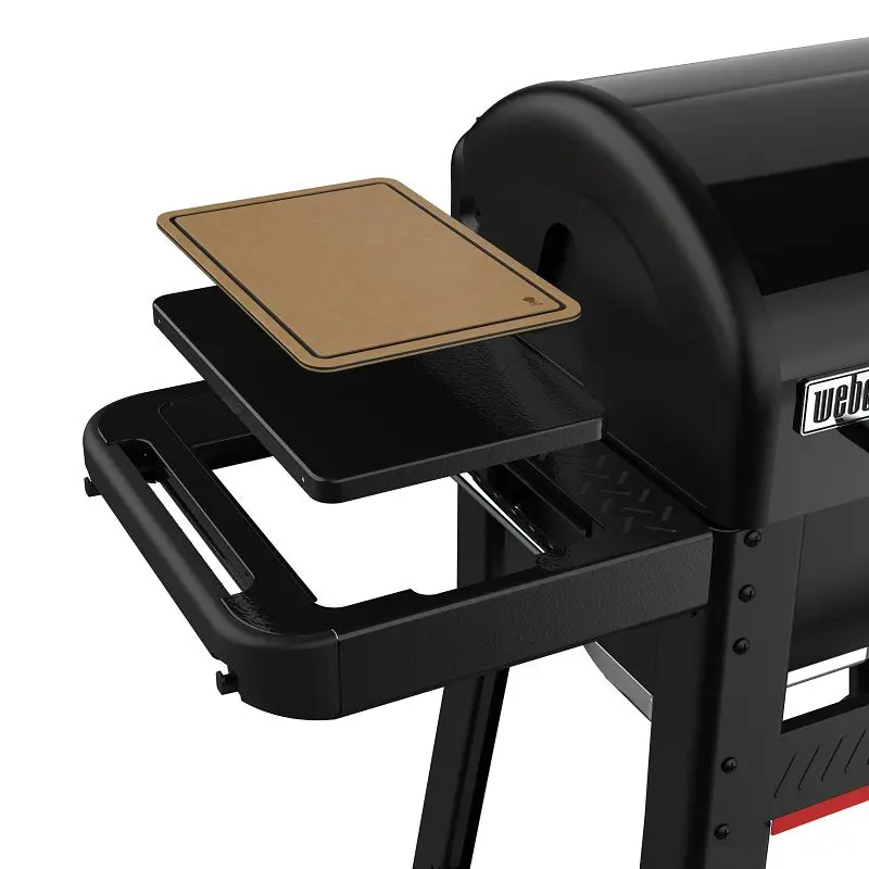 Weber Works 3400665 Folding Side Table – Black Powder-Coated Steel For Searwood & Smoque Grills 1