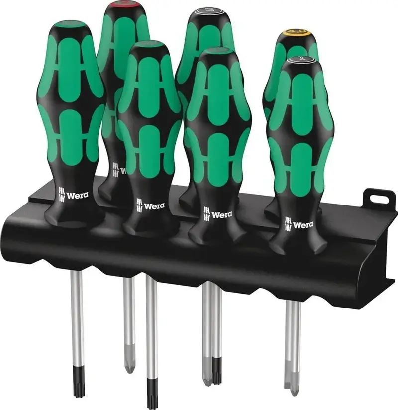 Wera Kraftform Plus Lasertip Screwdriver Set With Rack – 7-Piece Clearance Kit (Ref: 05320540001) 1
