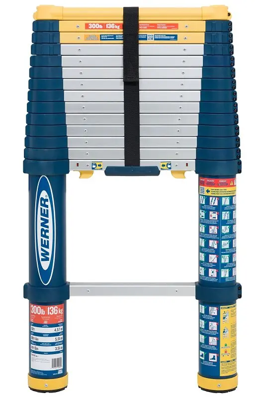 Werner Ts1500 Telescoping Extension Ladder — 18.6 Ft Max Reach, 300 Lb Load Capacity, Aluminum 1