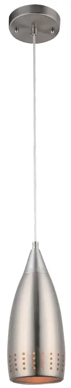 Westinghouse 6101300 Adjustable Brushed Nickel Mini Pendant Light – Single-Lamp Fixture 1