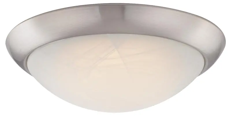 Westinghouse 6308800 Brushed Nickel Ceiling Light – Alabaster Glass Shade, 15W Max, 120V 1