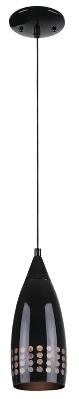 Westinghouse Adjustable Mini Pendant Light – Single-Lamp Fixture, Sleek Black Design 1