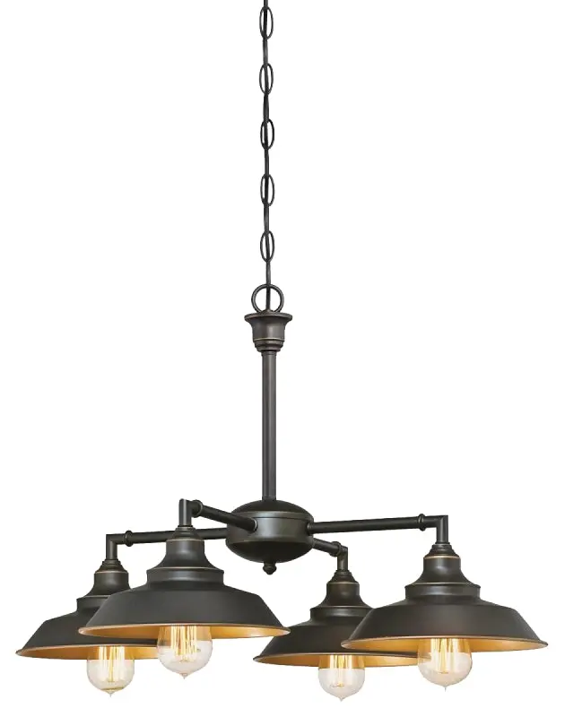 Westinghouse Iron Hill 4-Light Chandelier – 1-Tier Metal Fixture, Compatible With Led Or Incandescent Bulbs 1