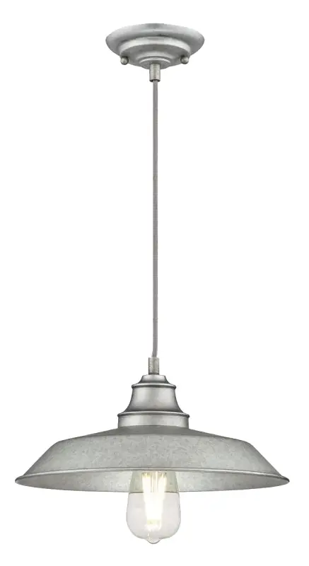 Westinghouse Iron Hill Pendant Light – 120V, Single-Lamp Fixture, Steel Construction, Led-Compatible 1