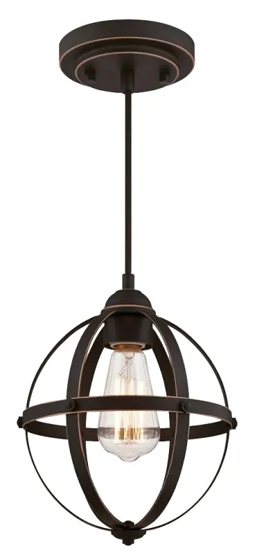 Westinghouse Stella Mira Mini Pendant Light – Oil-Rubbed Bronze Finish, 120V Single-Lamp Fixture 1