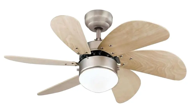Westinghouse Turbo 30-Inch Ceiling Fan – Light Maple Mdf Blades With Integrated Lighting 1