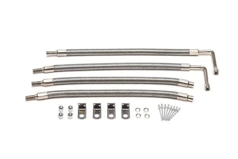 Wheelmaster Aluminum 4-Hose Brake Line Kit – Lightweight Replacement For Trailer Wheels (Model 8110A) 1