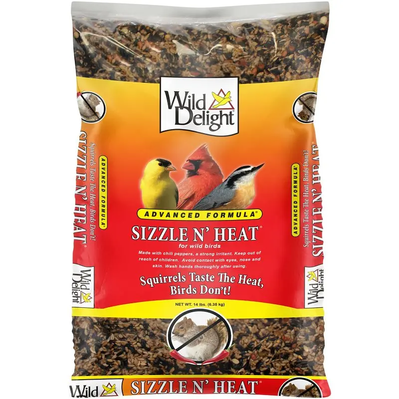 Wild Delight Sizzle 'N Heat Bird Seed Blend – 14 Lb Bag, Spicy Flavor Attracts Wild Birds 1