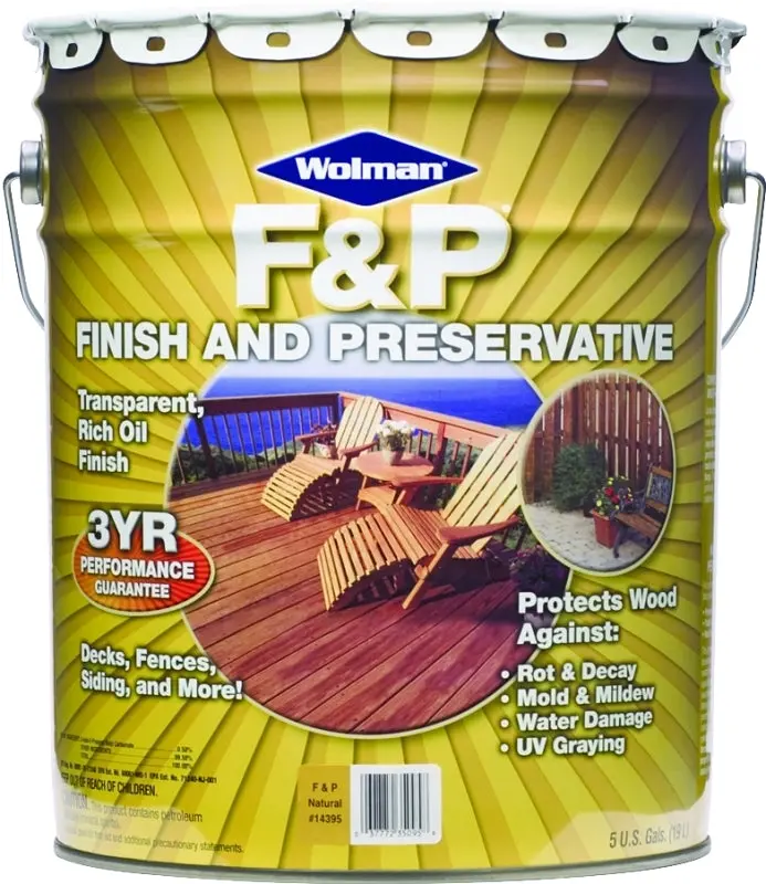 Wolman 14395 Natural Wood Preservative – Liquid Formulation, 5-Gallon Can For Outdoor Protection 1