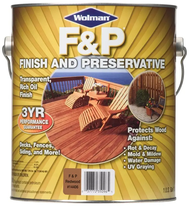 Wolman 14406 Redwood-Tinted Wood Preservative – 1-Gallon Liquid Formula For Outdoor Protection 1