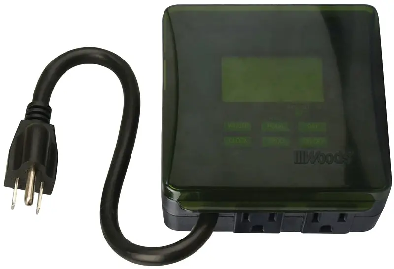 Woods 50015 Digital Programmable Timer – Dual Outlet, 7-Day Scheduler With 20 Daily Events 1