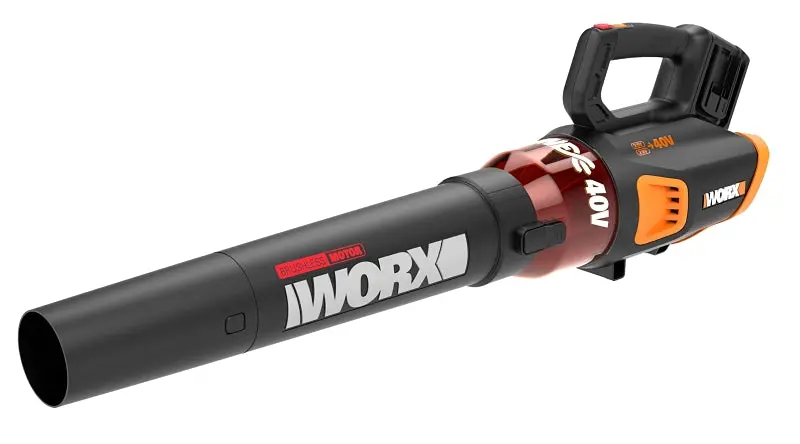 Worx Wg584 Cordless Brushless Leaf Blower – 40V Lithium-Ion, 2.5Ah Battery Included, 3-Speed Control, 470 Cfm Airflow 1