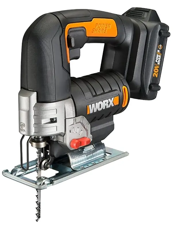 Worx Wx543L 20V Cordless Jigsaw – Includes 1.5Ah Battery, 15/16" Stroke, 2600 Spm Variable Speed Control 1
