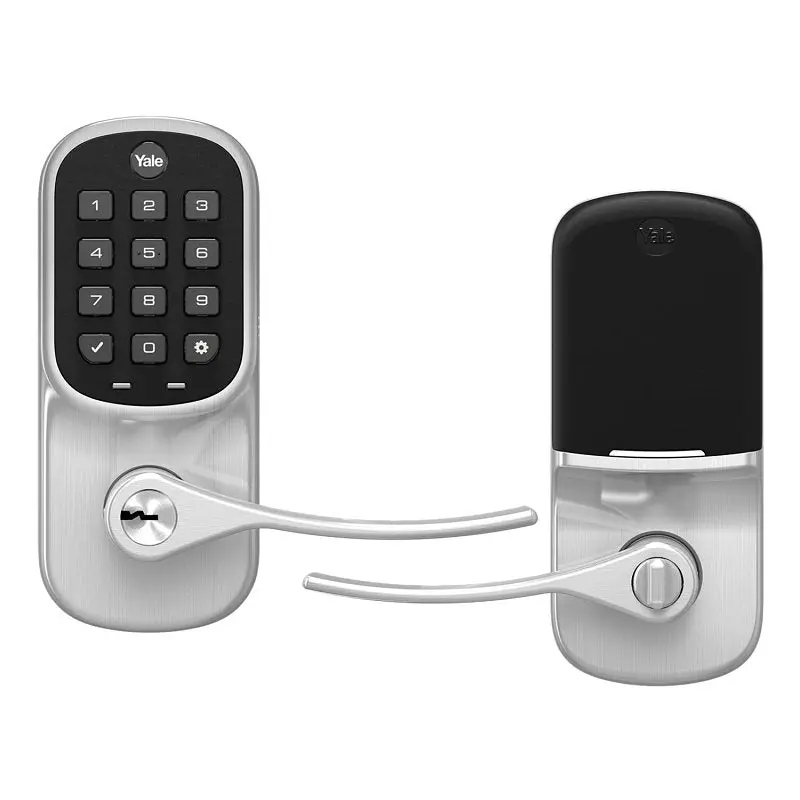 Yale Yrl216-Nr-619 Residential Grade 2 Lever Door Lock – Satin Nickel Finish, Universal Hand 1