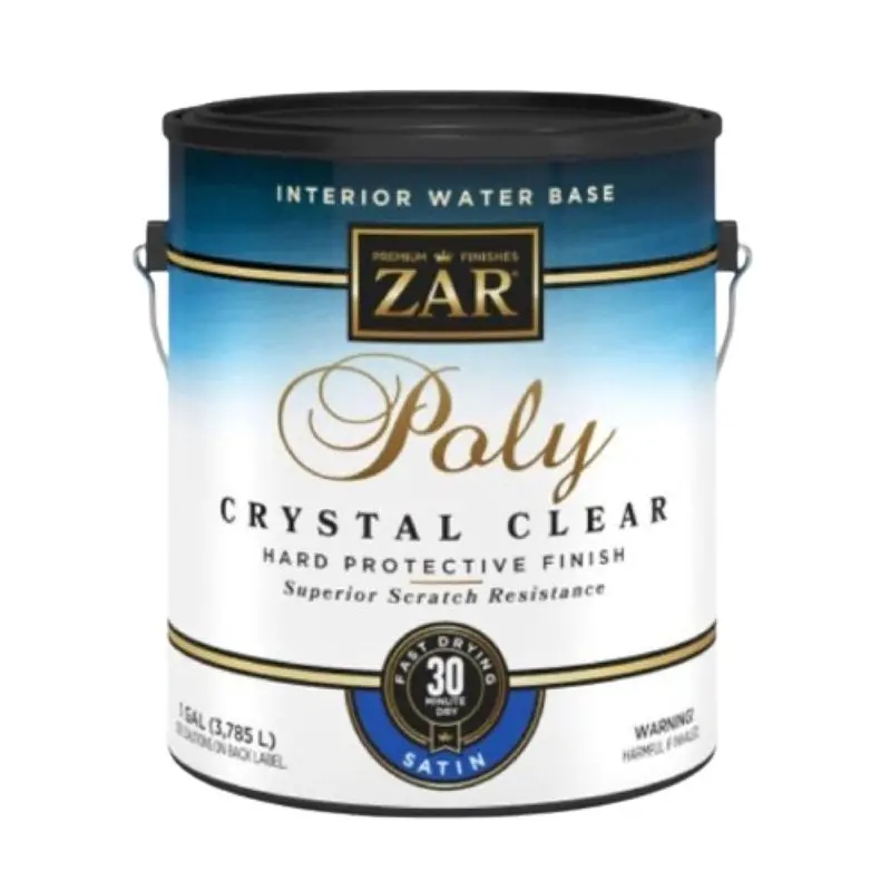 Zar 32513 Crystal Clear Polyurethane Coating – 1-Gallon Liquid, High Clarity Finish 1