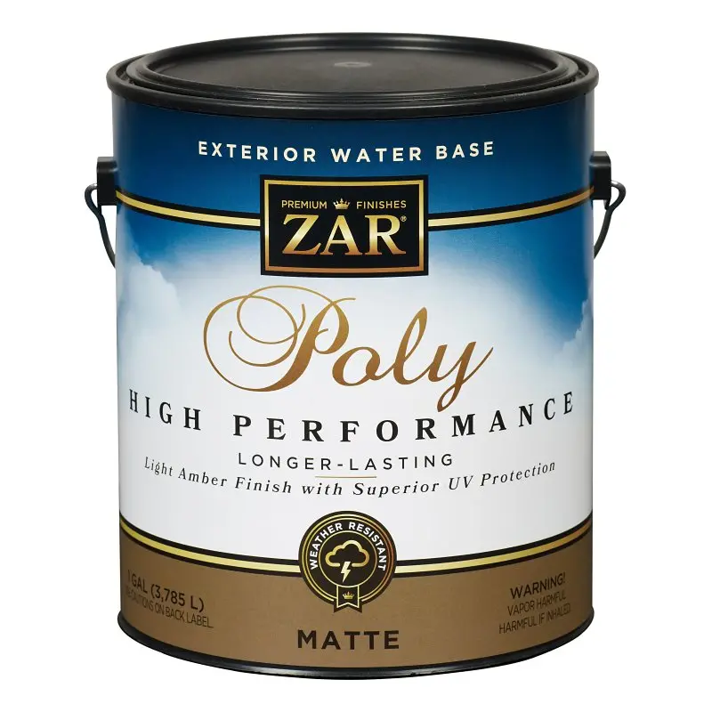 Zar 34913 Clear Matte Polyurethane Finish — 1-Gallon Liquid Protective Coating For Wood Surfaces 1